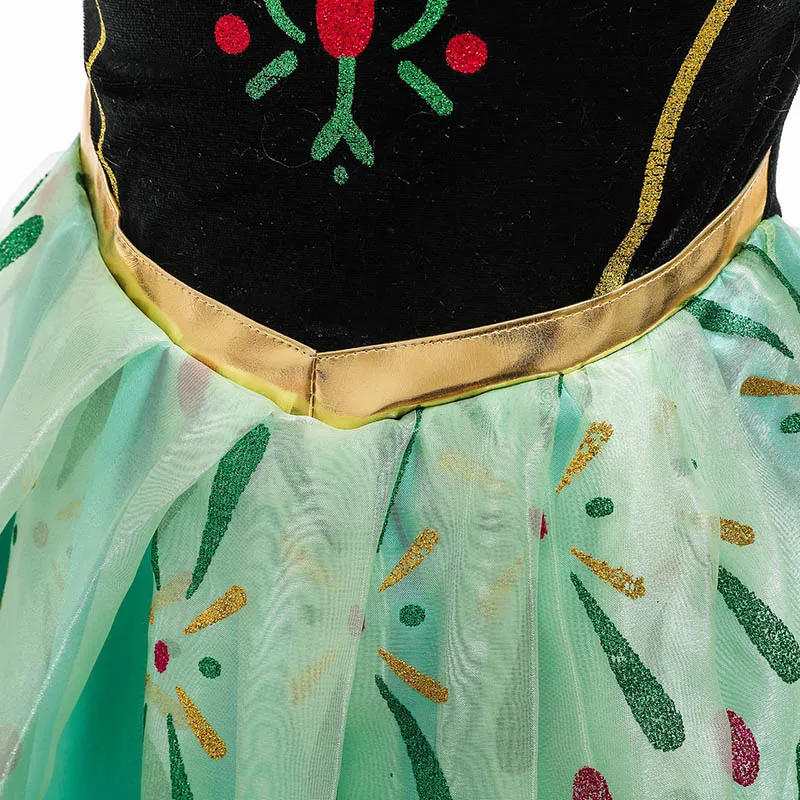 Girls Anna Elsa Elza Princess Dress Kids Costume with Wig Crown Children Snow Queen Halloween Birthday Party Cosplay Fancy Dress