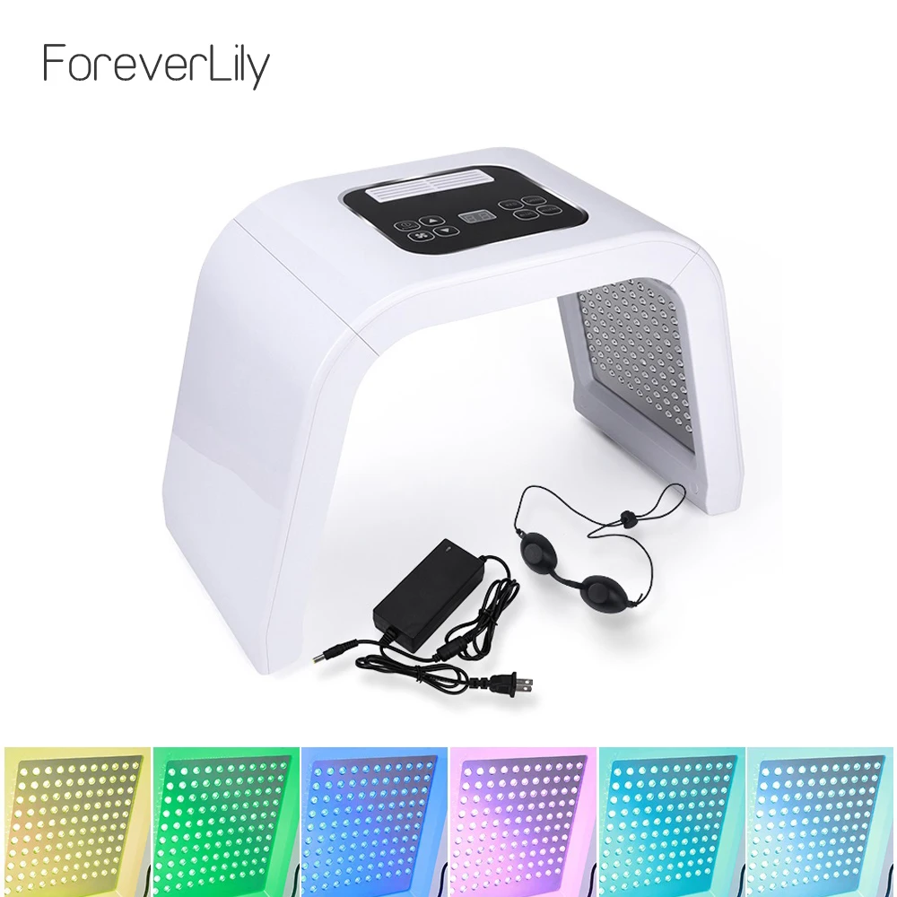 Online Professional Photon PDT Led Light Facial Mask Machine 7 Colors Acne Treatment Face Whitening Skin Rejuvenation Light Therapy