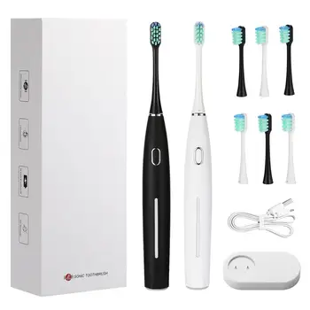 

Couple set electric toothbrush Powerful Ultrasonic Electric Toothbrush USB Rechargeable Tooth Brush Adult Electronic Teeth Brush