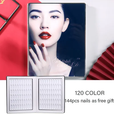 120 color style 1 60/80/96/120/160 шт. акриловый Фрезер для ногтей cо шлифовальными Гель-лак Дисплей с картами эталонных Цвет доска диаграммы Nail Art Салон маникюрные инструменты Бесплатные ногти - Цвет: 120 color style 1