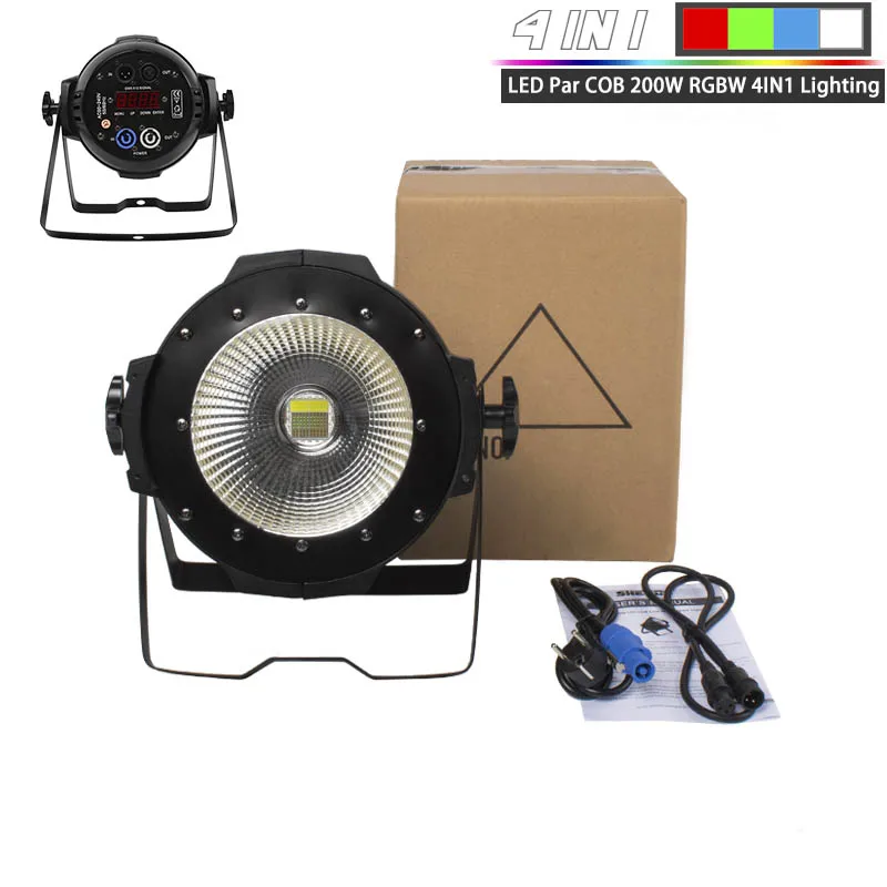 200W COB 4in1 Светодиодный Par 100 Вт/200 Вт COB лампа с дверцами сарая Dmx контроллер сценического освещения для Dj стенда рынка дискотеки церкви/сада эффект освещения - Цвет: 200W COB 4in1