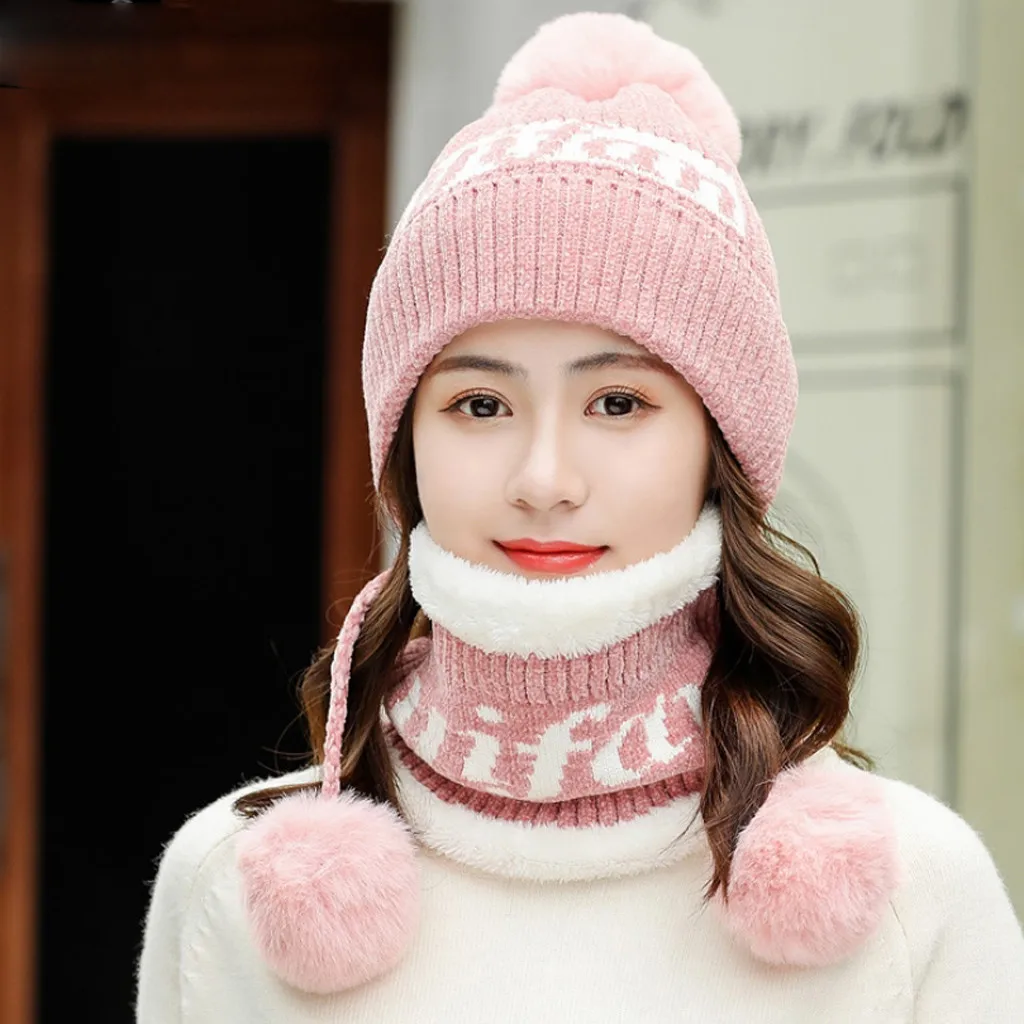 Navy Теплая шапка унисекс, многофункциональная зимняя теплая шапка в стиле пэчворк, утолщенная теплая шапка с помпоном, шарф и шапка, sombrero mujer# ZB - Цвет: Navy