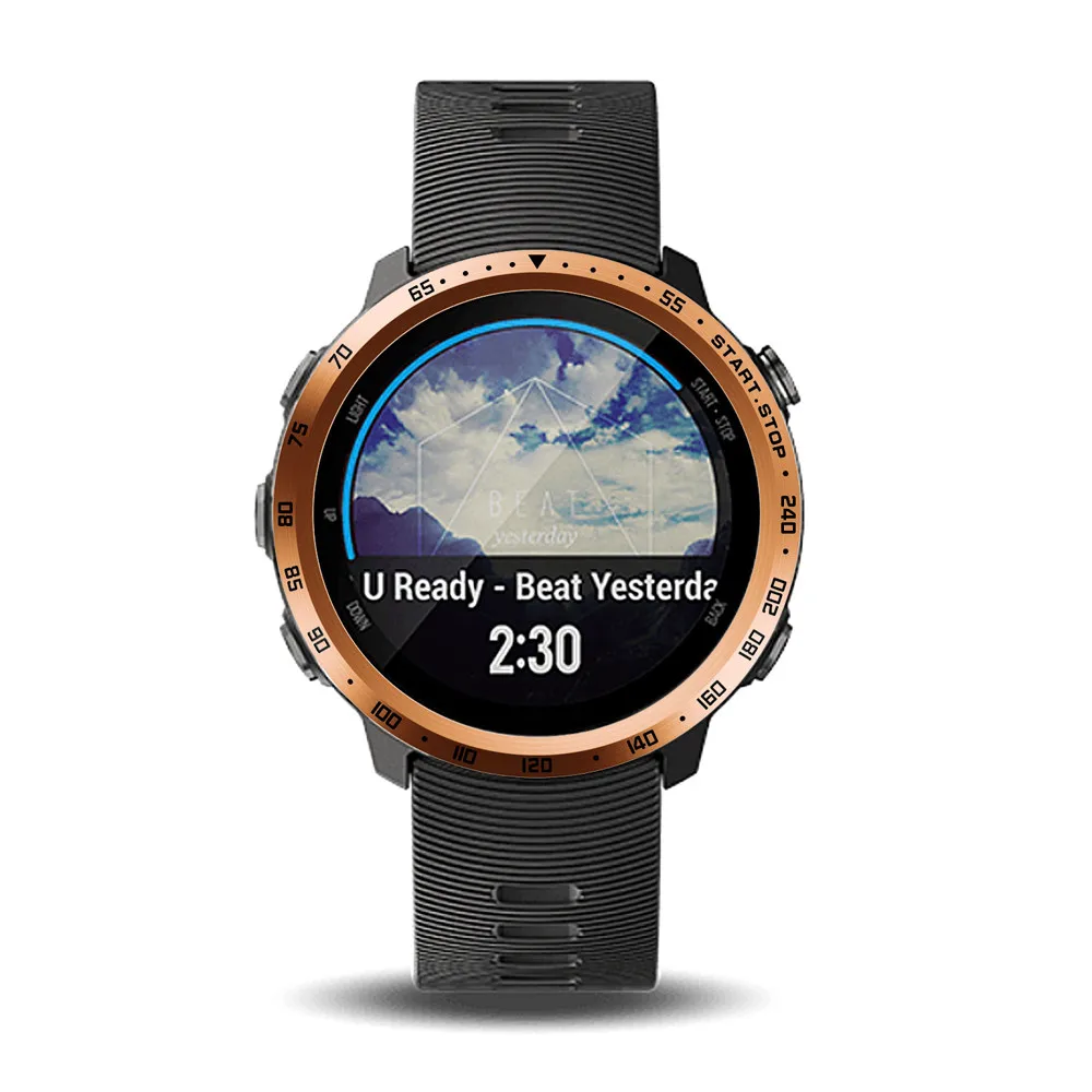 45# чехол для Garmin Forerunner 645 с кольцом для часов, клейкий чехол с защитой от царапин, чехол из нержавеющей стали, аксессуары