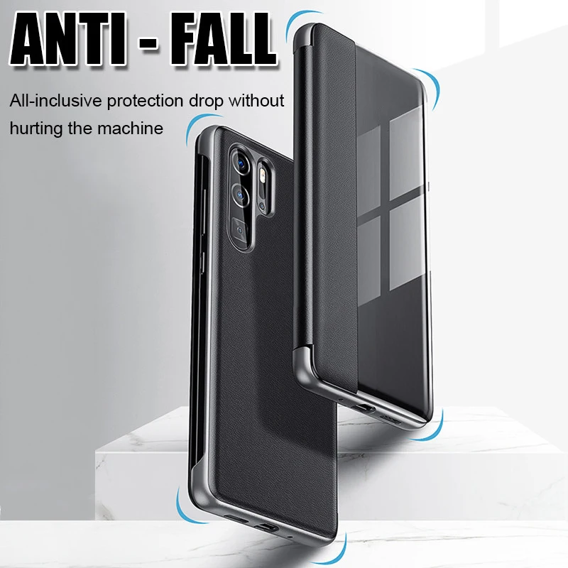 Кожаный чехол smart view для huawei honor 10 lite 9 светильник 20 pro 8x 8a p smart чехол для honer 10 lite 10 светильник