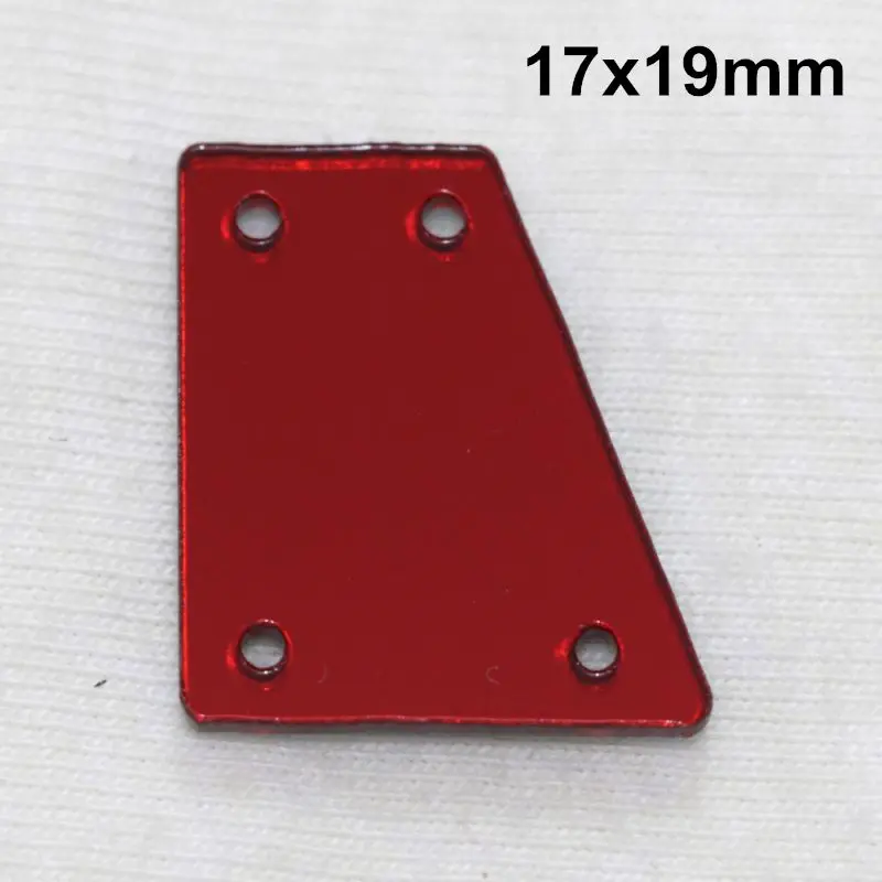 A09-17x19 Siam acryl ic зеркало пришить Стразы DIY Flatback зеркало акрил пришивные стразы с отверстиями для шитья - Цвет: A09-17x19