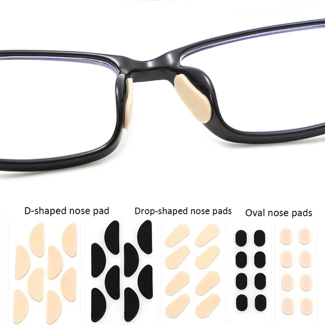 5/25Pairs Glasses Nose Pads Adhesive Silicone Nose Pads Non-slip Clear,  Black Thin Nosepads For