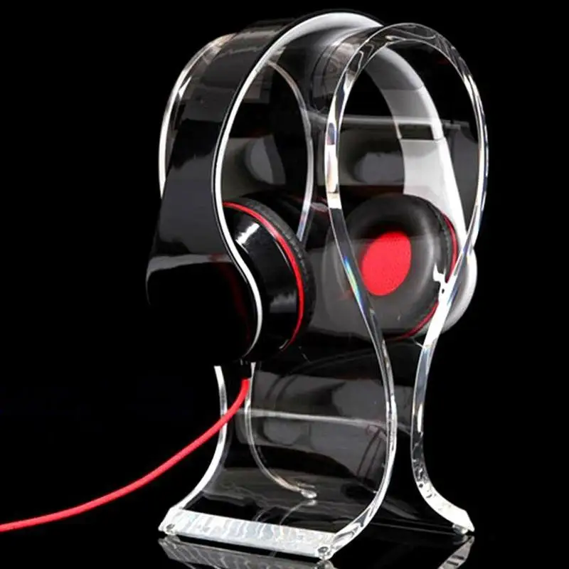 Transparent acrylic 4mm headphone display stand large headphone stand display hanger headphone W3O6