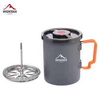 Widesea Camping Coffee Pot with French Press Outdoor Cup Mug Cookware for Hiking Trekking 1
