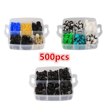 

500PCS Universal Boxed Mixed Car Fasteners Door Trim Panel Auto Bumper Rivet Retainer Push Engine Cover Fender Fastener Clips