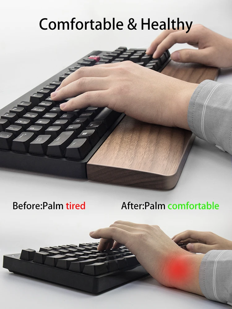 sólida para jogos ergonômicos teclado mecânico suporte