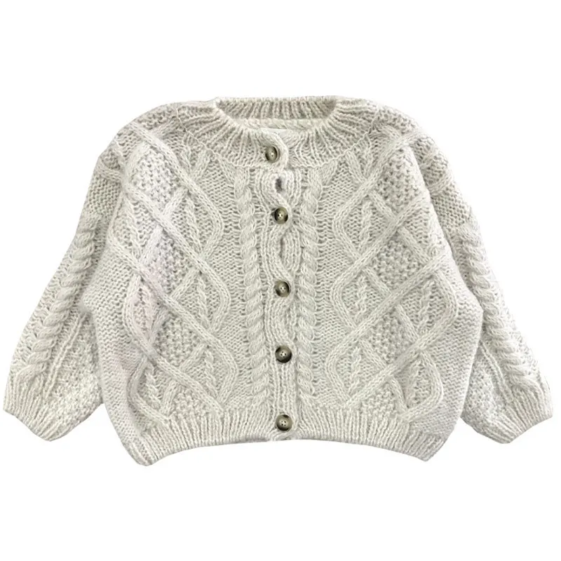 

ULKNN Autumn Winter Cardigans For Children 2020 Cute Girls Fashion Solid Color Single-breasted Sweater Kid Pink Princess Clothes