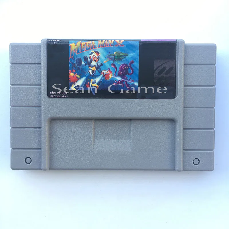 Высокое качество Mega Man X/Mega Man 7/футбольная видеоигра аксессуары карта памяти картридж для 16 битных консолей NTSC-U версия - Цвет: Mega Man X