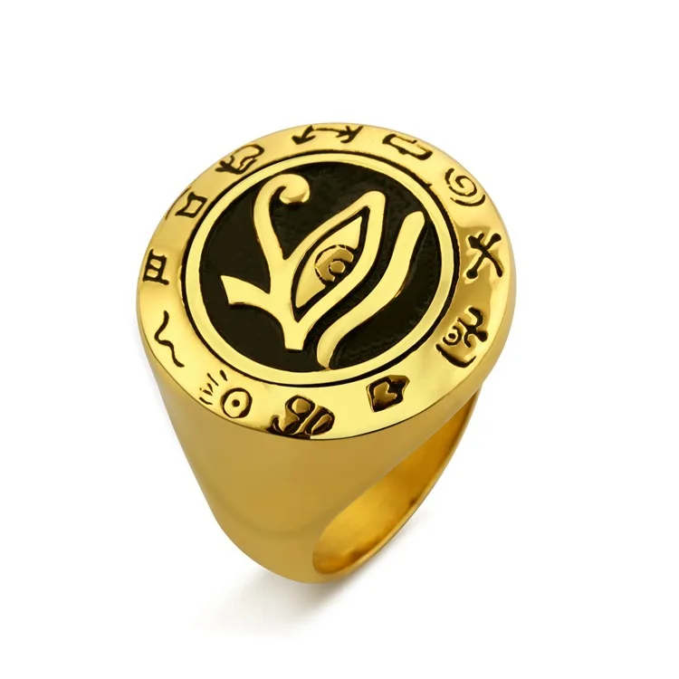 

Hot Sale The Eye of Horus Finger Rings Top Titanium Steel Rings Fashion Jewelry Anniversary Engagement Party Wedding Gifts