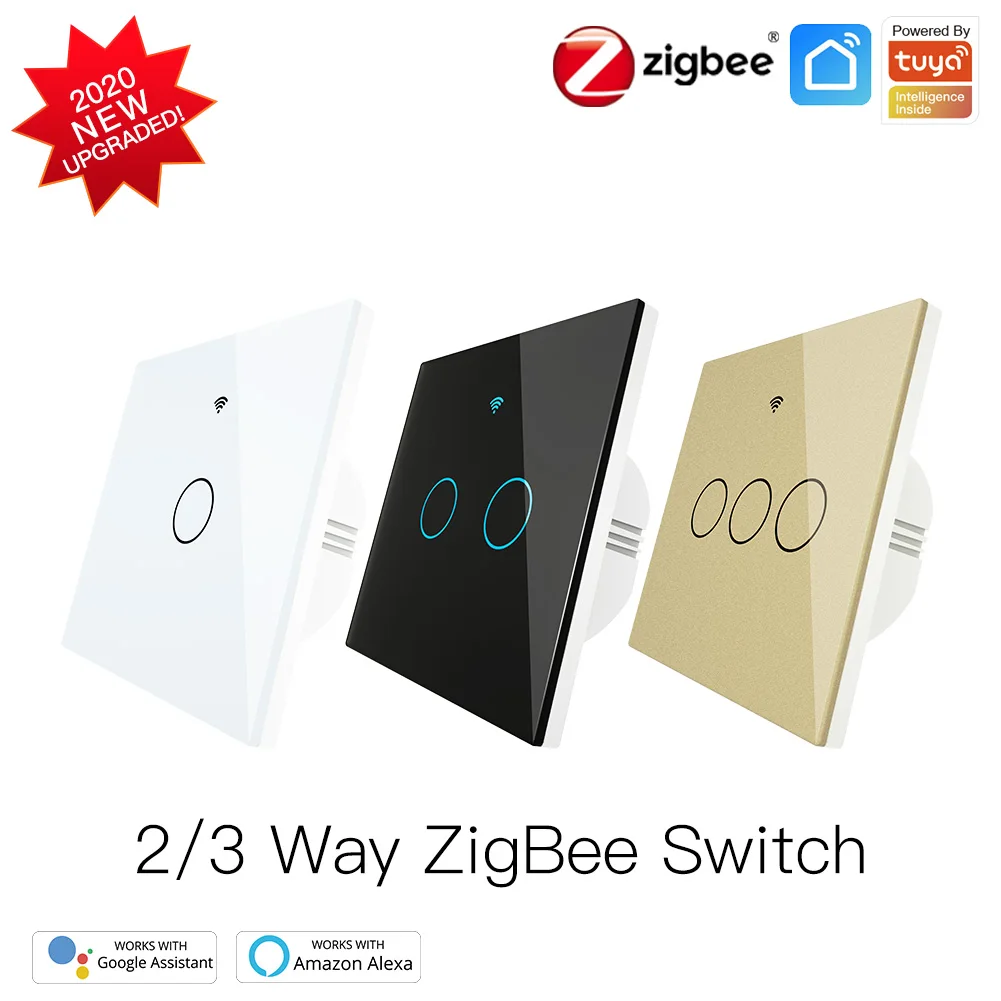 Moes ZigBee Wall Touch Smart Light Switch With Neutral/No Neutral,No Capacitor Needed Smart Life/Tuya Works with Alexa,Google Moes ZigBee Wall Touch Smart Light Switch With Neutral/No Neutral,No Capacitor Needed Smart Life/Tuya Works with Alexa,Google