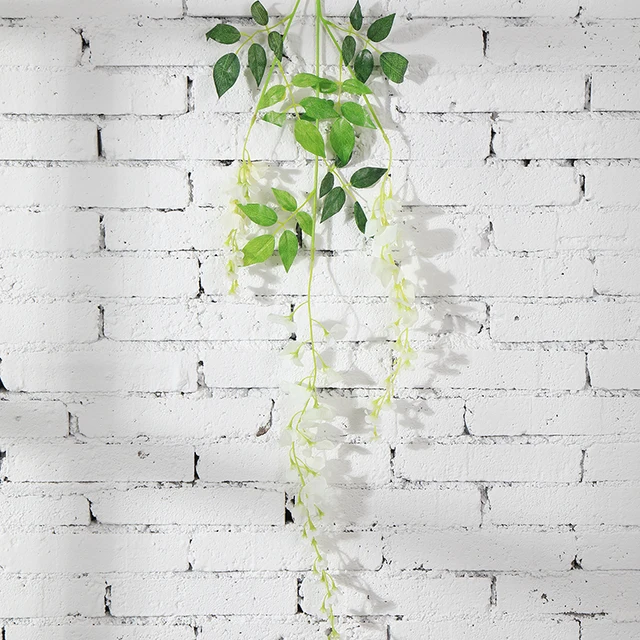 Wisteria Vine Artificial Flowers Silk Garland Arch plant decor home garden decoration hanging plant wall christmas decoration SMTZTH008