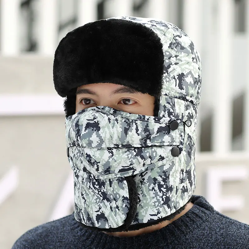 Hat men winter outdoor cold protection cotton cap earmuffs female autumn and winter cycling windproof cap