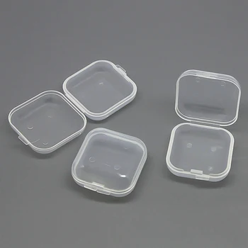

10pcs Mini Clear Plastic Small Box Jewelry Earplugs Storage Box Case Container Bead Makeup Transparent Organizer Gift Boxes