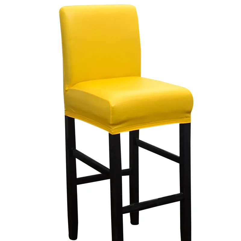 Waterproof Chair Cover Fashion Bright Yellow Bar Stools Chair Case
