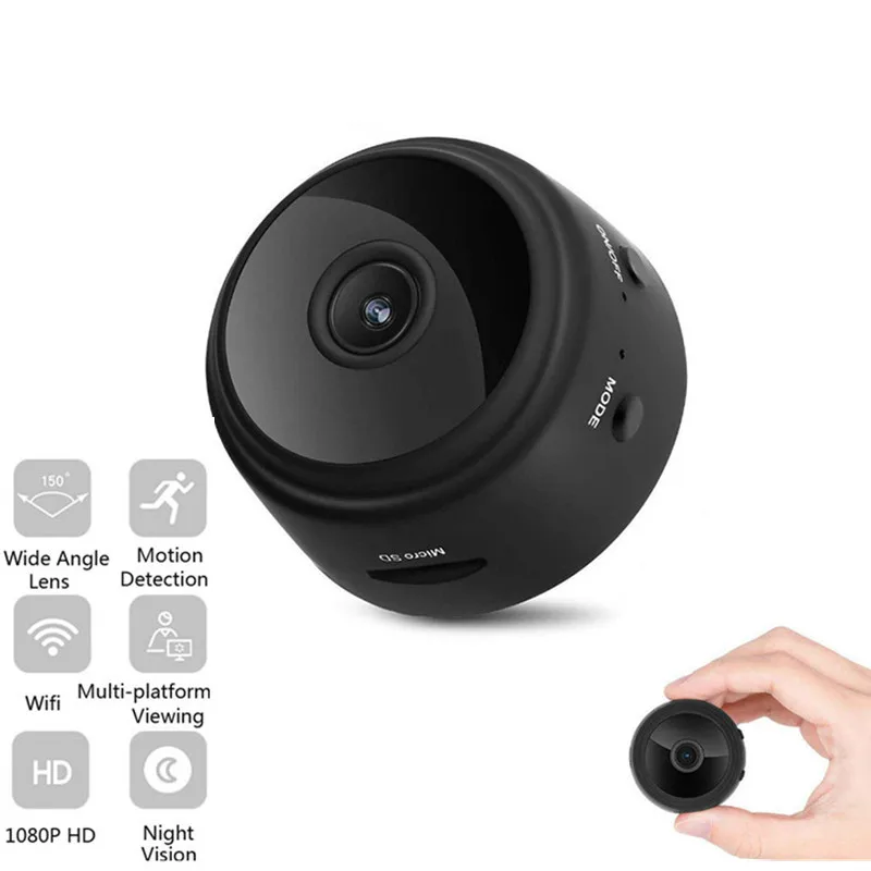 

1080P Mini Wifi Camera Home Security Camera IR Night Vision Motion Detection Surveillance Camera Mobile Phone App Remote Monitor