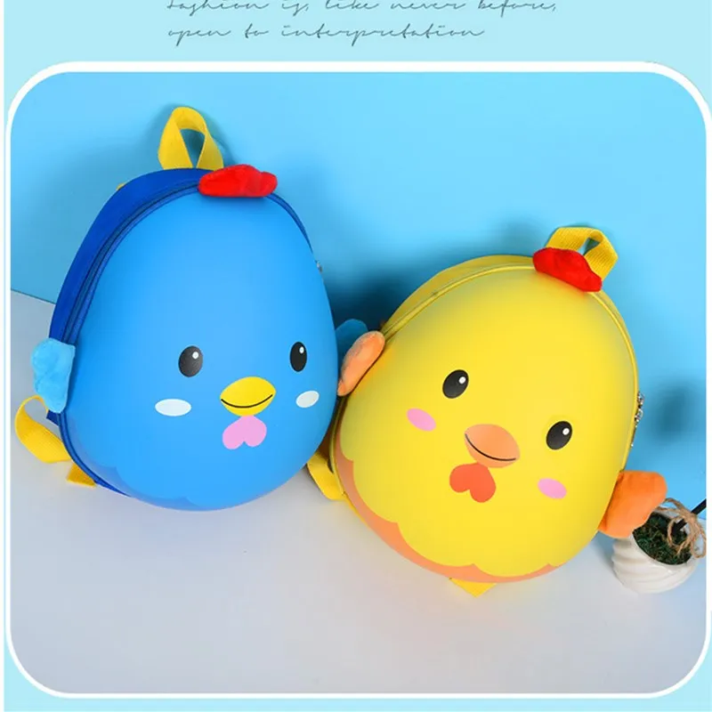 

2019 New Cartoon Egg Shell Bag kids Backpack Children Girl Boy Kindergarten School Bag High Capacity Waterproof Wear-resistant