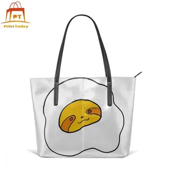 

Gudetama Handbag Namaketamago Sloth Egg Top-handle Bags Oversized Teen Leather Tote Bag High quality Pattern Women Handbags