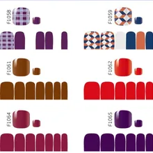 Клей Бумага наклейки на ногти цветок Стикеры s стопы Стикеры палка полностью ногтей наклейки-лак F1049-1068