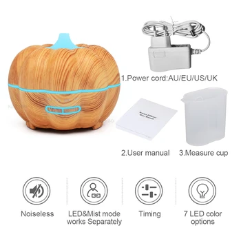 

Little pumpkin 350ml Diffusers for Essential Oils Aroma Diffuser khaki LED Night Light for Office Home Bedroom LivingRoom Yoga