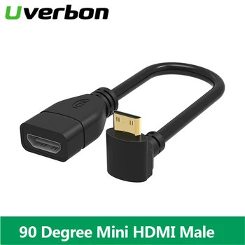 

Opposite Right-angle 90 Degree Mini HDMI Male to HDMI Female Converter Adapter Cable Converter Adapter HDTV Connector
