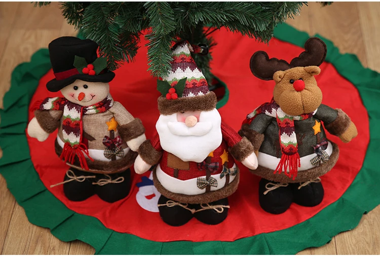 Рождественская Новая Рождественская елка кулон Санта Снеговик Олень Медведь шнурок домашнее украшение 34*20 см мультяшная Рождественская кукла