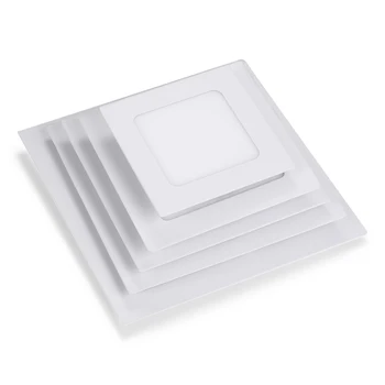 

Ultra Thin Square LED Panel Light 3W 6W 9W 12W 15W 18W Driver Included AC85-265V Recessed LED down light for indoor Lighting