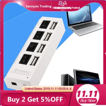

2020 New 4-Port USB 2.0 Hub USB 2.0 Adapter usb hub usb port splitter For Macbook 12 PC