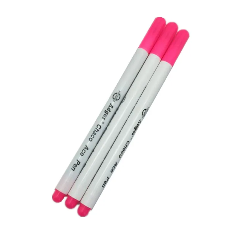 3 шт. маркеры для стежков, растворимые крестиком, водостойкие стирающиеся ручки с люверсами, чернила, маркеры для ткани, рукоделие, швейные инструменты 5BB5545 - Цвет: 3 Pink