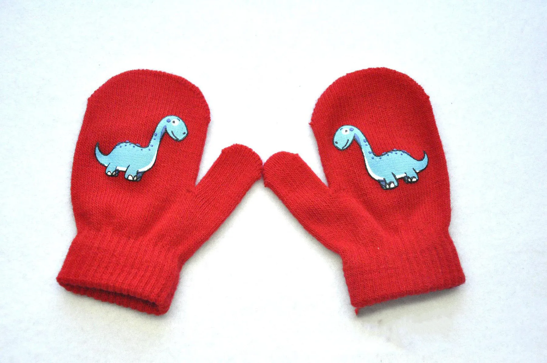 Children's Finger Toothbrush 1 Pair Cartoon Anti-grasping Warm Gloves Protection Baby Mitten Cute Unisex Girls Boy Cute Kawaii Dinosaur Newborn Love Face pacifier for baby