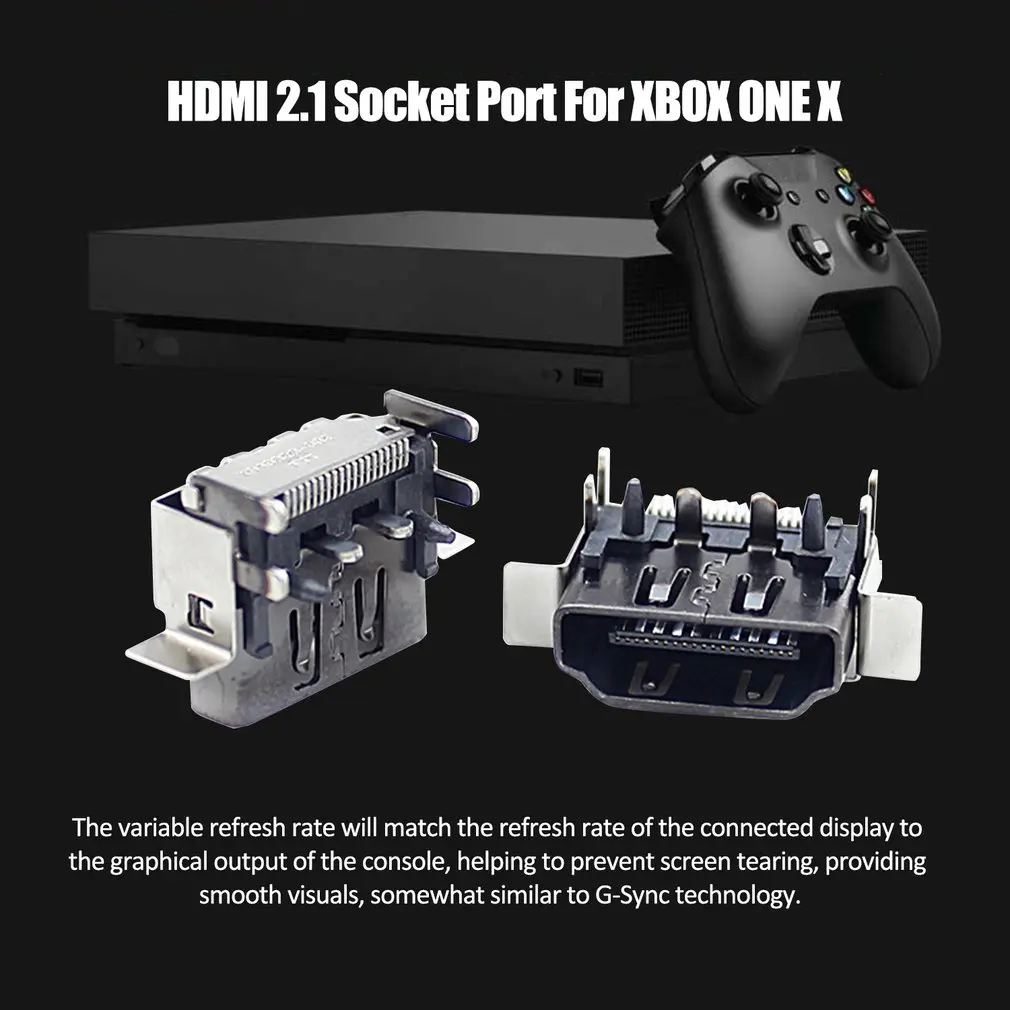 For XBOX ONE X Motherboard Original New HDMI 2.1 Socket Port Spare Part