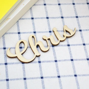 

Wood crafts wedding party decoration laser cut custom guest name table place wooden cards