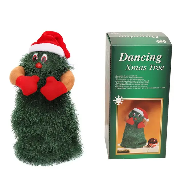 Funny Rotating Christmas Tree Music Dancing Singing Christmas Tree Dolls Santa Claus Toys For Home Decoration New Year Gifts 1