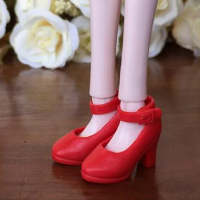 Новые белые, розовые, черные туфли на высоком каблуке Blyth Doll обувь для кукла 1/6 аксессуары(подходит Licca, Azone, momoko, barbies, blyth, кукла 1/6 - Цвет: Red High Heels