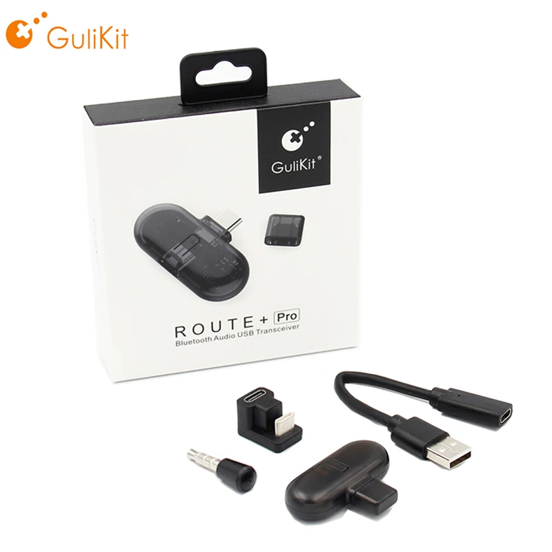 GuliKit Route Pro Wireless Buletooth USB Receiver or Transmitter With Audio with USB C Cable Adapter