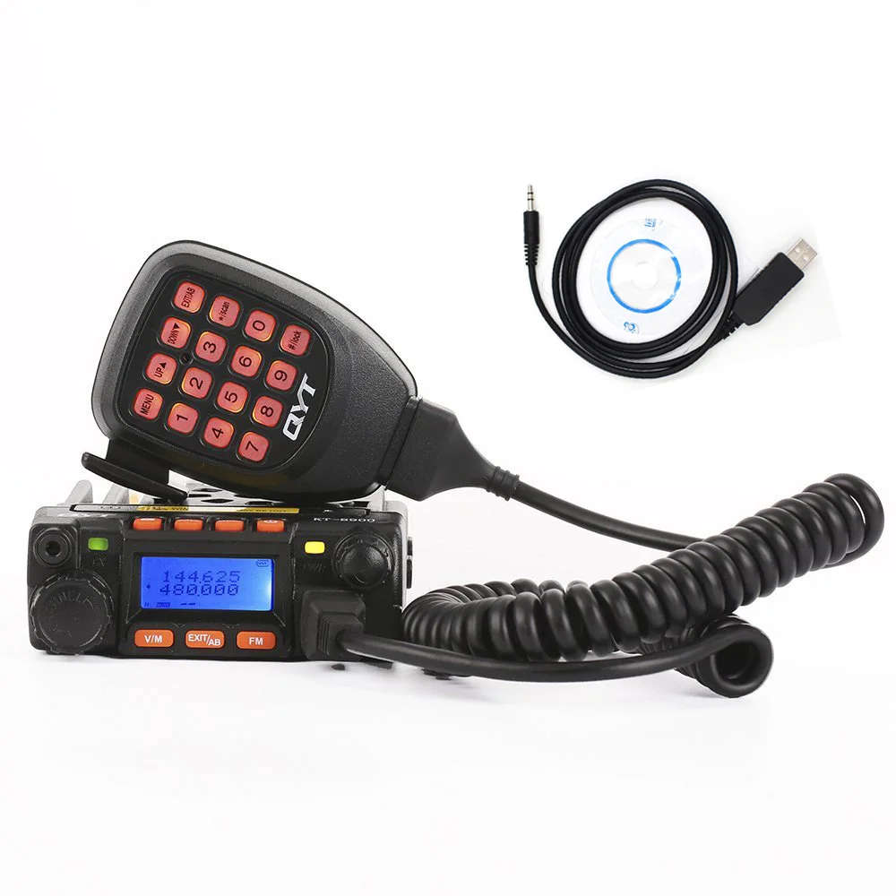 Классический QYT KT 8900 мини мобильный радио двухдиапазонный 136 174MHz & 400 480MHz 25W Высокая