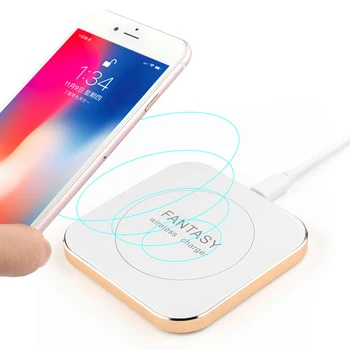 

Metal QI Wireless Charger Mobile Phone Fast Charging QI Charging Pad For IPhone X 8/8 Plus Samsung Wireless Charger