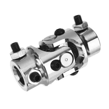 

1x Chrome Silver 3/4-36 Spline X 3/4" DD Chrome Steering U Joint Coupler For Mustang II Power Rack SI-AT45015