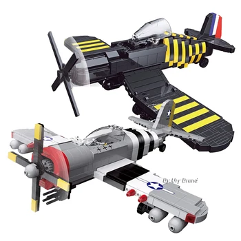 

669pcs Combat World War II Military Fighter Aircraft Model Building Blocks DIY Education Toys For Children Boy Gifts