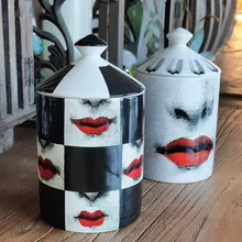 Luxury Candle Holders Handmade Incense Candles Jar Human Face Cup Living Room Study Ornaments Home Decor Crafts