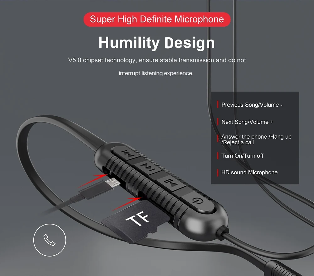 OVLENG S19 беспроводные Bluetooth наушники спортивные шейные наушники с микрофоном в качестве MP3 плеера Walkman Handsfree для умных устройств