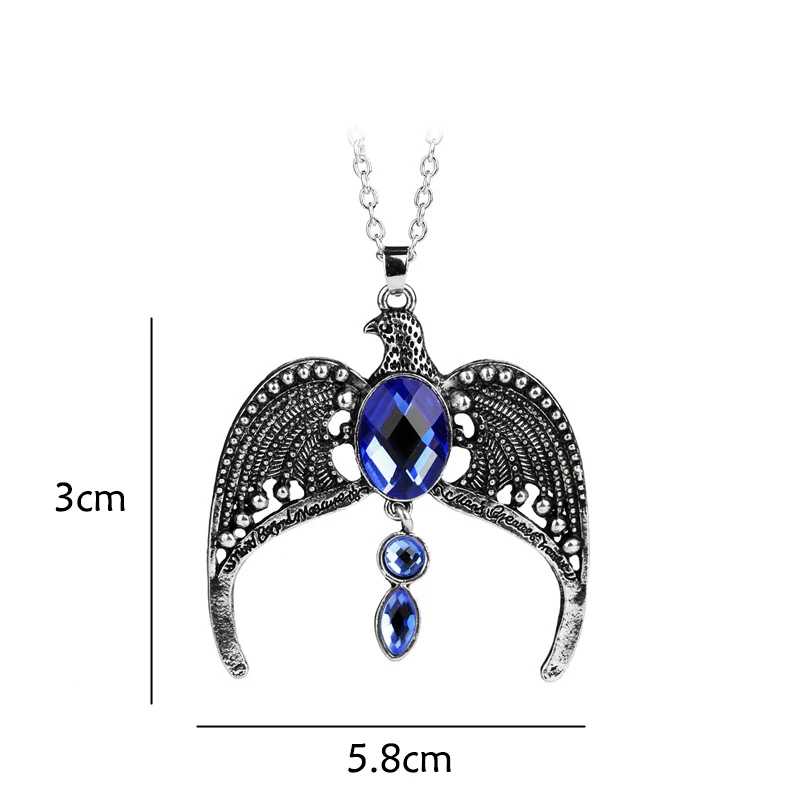 ZXMJ Harried Ravenclaw, ожерелье с орлом, Поттер, винтажный Шарм, подвеска для мужчин и женщин, ювелирные изделия, два цвета, Орлиная корона, диадема, кристалл
