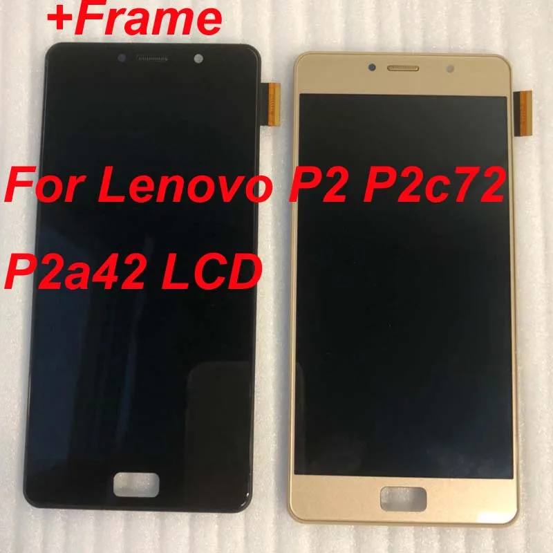 

100% Original AAA For 5.5" Lenovo Vibe P2 LCD Display Touch Screen Digitizer Assembly With Frame For Lenovo P2 P2c72 P2a42