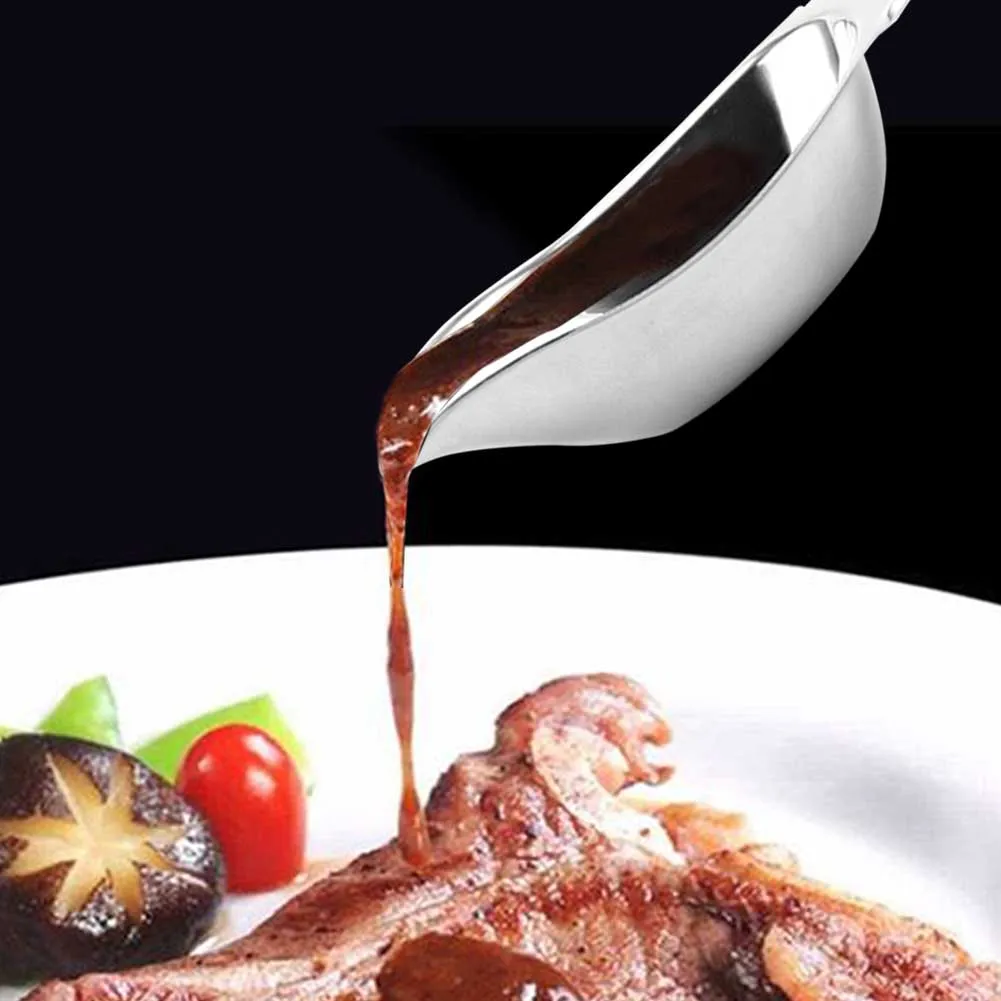 Соусник Beefsteak кухонная посуда из нержавеющей стали посуда для барбекю Портативный уксус Отель Ресторан бескапельный соус широкая ручка