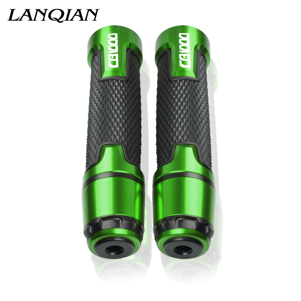Green 7/8 ''мотоцикл Алюминий пластиковые ручки с логотипом для HONDA CBF1000 CBF 1000 2006 2007 2008 2009 2010 2011 2012 2013 - Цвет: Green
