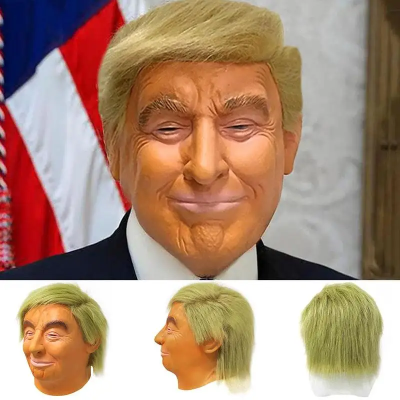 

Donald Trump Latex Mask Vote For President Realistic Celebrity Republican Presidential Candidate Cosplay Masquerade Party Props