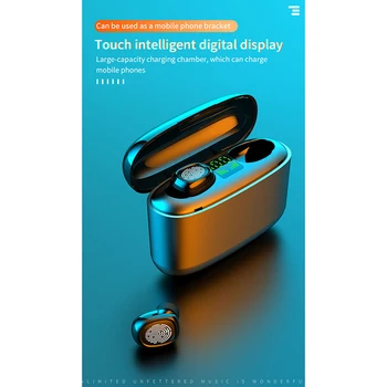 

AMS-New 3500Mah LED Bluetooth Wireless Earphones Headphones Earbuds TWS Press Control Sport Headset Noise Cancel Waterproof